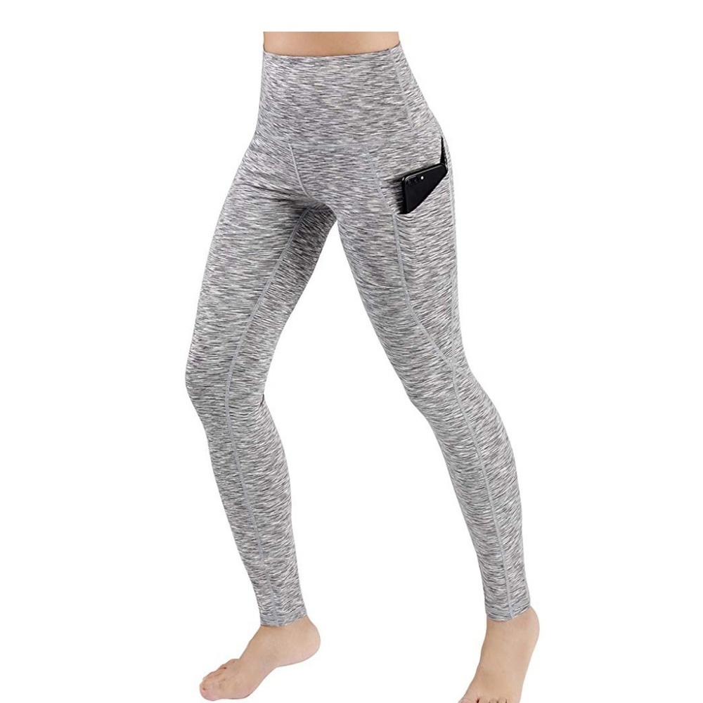 Women's Power Flex Yoga Pants Leggings Gray Color